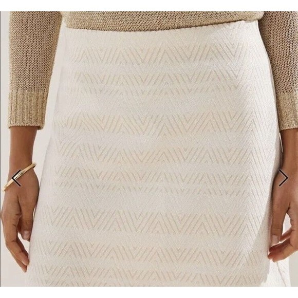 Loft chevron jacquard knit Stretch skirt size small Women’s - Picture 2 of 9